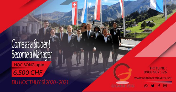 HỌC BỔNG 2020 NGÀNH HOSPITALITY VÀ BUSINESS-DU HỌC THỤY SĨ